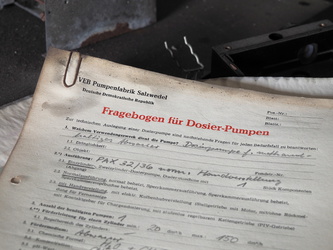 Fragebogen für Dosierpumpen