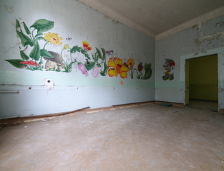 Pflanzenmalerei an der Wand