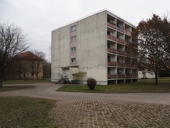 Restaurierter Plattenbau